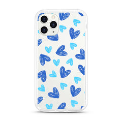 iPhone Aseismic Case - Hand Drawing Blue Heart
