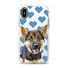 iPhone Ultra-Aseismic Case - Blue Pixel Hearts
