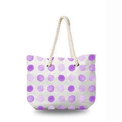 Canvas Bag - Purple Dots