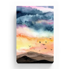 Pet Canvas - Dark clouds at sunset