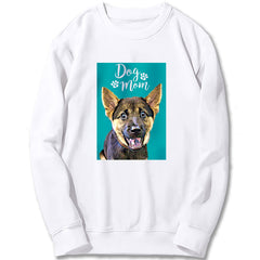 Custom Sweatshirt - Dog Mom Lightseagreen