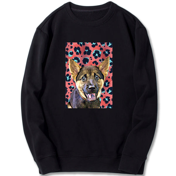 Custom Sweatshirt - Pink Leopard Pattern