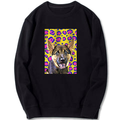 Custom Sweatshirt - Leopard Pattern In Pop Art Style