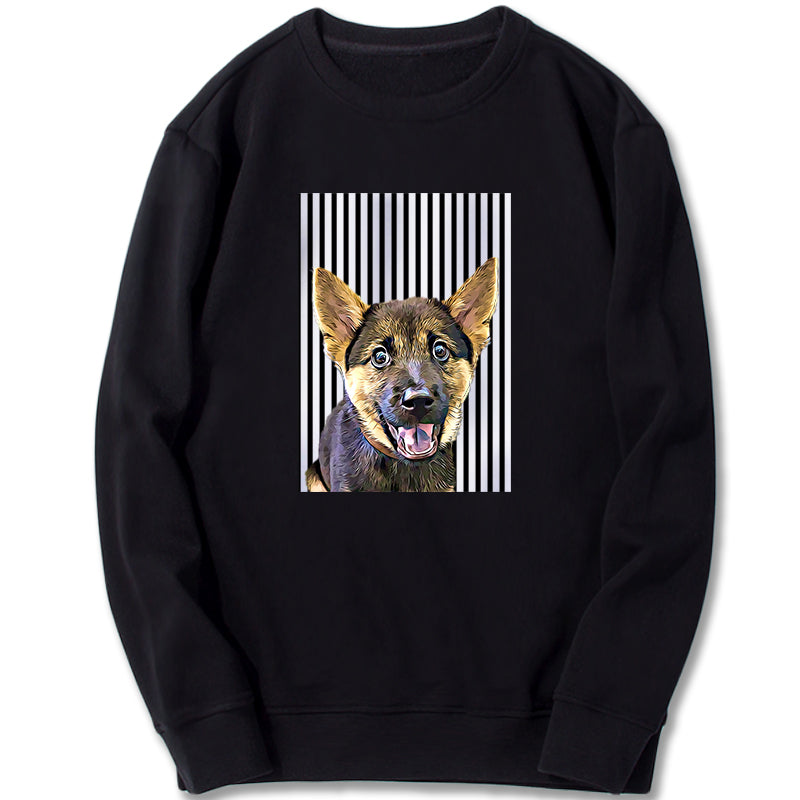 Custom Sweatshirt - Basic Black Stripes