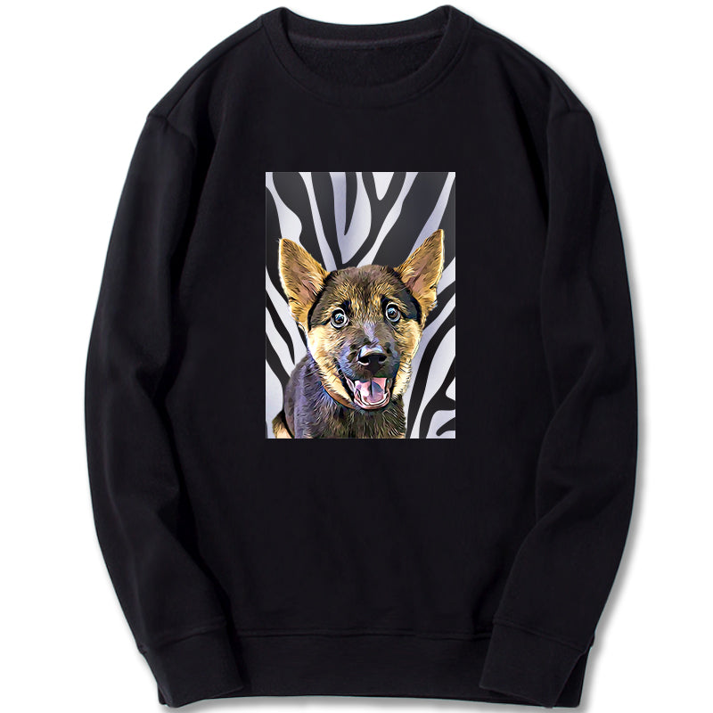 Custom Sweatshirt - Zebra Pattern