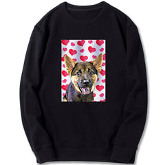 Custom Sweatshirt - WaterColor Hearts