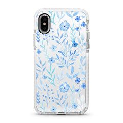iPhone Ultra-Aseismic Case - Vintage Blue Floral