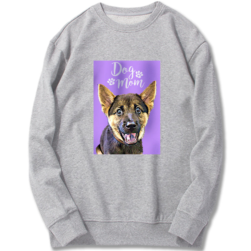 Custom Sweatshirt - Dog Mom Lavender