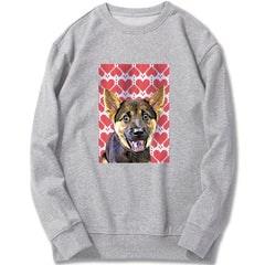 Custom Sweatshirt - Love Heart Knitted Pattern
