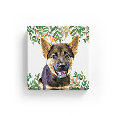 Pet Canvas - Beautiful Border with Wild Leaves