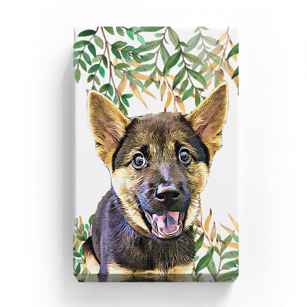 Pet Canvas - Beautiful Border with Wild Leaves