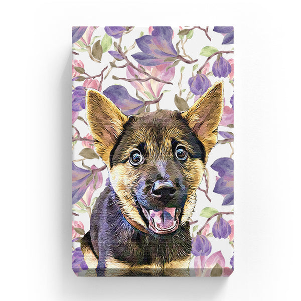 Pet Canvas - Pink and Purple Rose