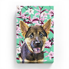 Pet Canvas - Blooming Pink Lily Flower