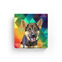 Pet Canvas - Rainbow Polygonal
