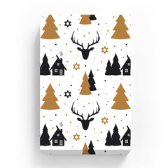 Pet Canvas - Gold Christmas Tree wit h Deer