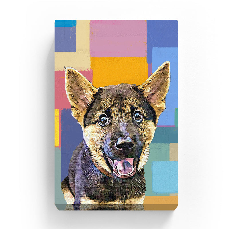 Pet Canvas - Absract Squares Color Painting