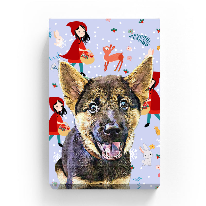 Pet Canvas - Little Red Hood with Animals