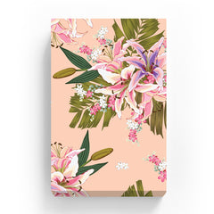 Pet Canvas - Lilly Flowers on pink Pastel Background