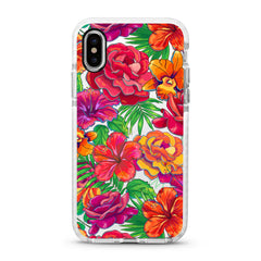 iPhone Ultra-Aseismic Case - Scarlet Red Floral