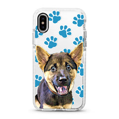 iPhone Ultra-Aseismic Case - Blue dog paws