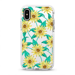 iPhone Ultra-Aseismic Case - Sun Flower Tropical Water Paint