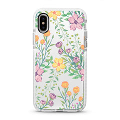 iPhone Ultra-Aseismic Case - Seamless Tropical Pastel Colors Flower Pattern