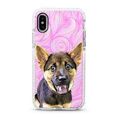 iPhone Ultra-Aseismic Case - Pink Waves with Hand Painting