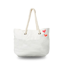 Canvas Bag - Hearts Water Paint
