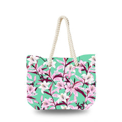 Canvas Bag - Blooming Pink Lily Flower