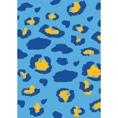 Custom T-shirt - Blue And Yellow Leopard Pattern