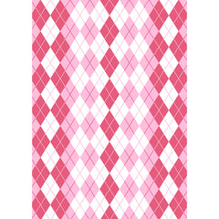 Custom Sweatshirt - Pink Argyle Plaid  Pattern