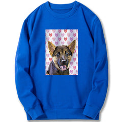 Custom Sweatshirt - Modern Watercolor Hearts