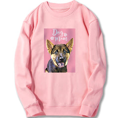 Custom Sweatshirt - Dog Mom Lightpink