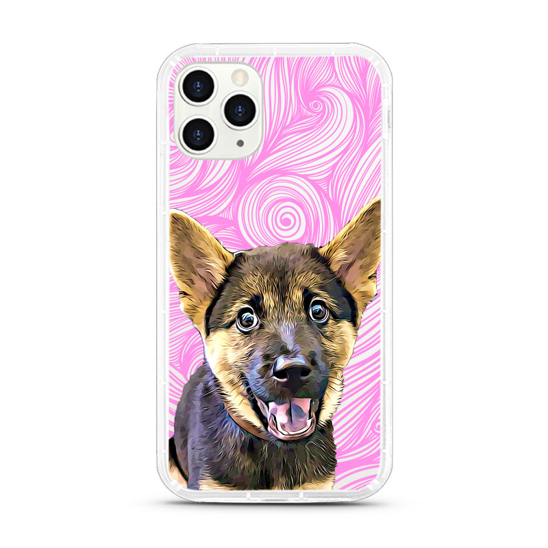 iPhone Aseismic Case - Pink Waves with Hand Painting