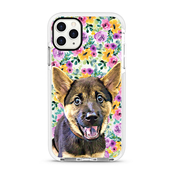 iPhone Ultra-Aseismic Case - Water Paint Floral Garden