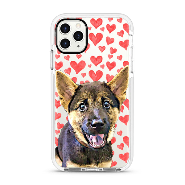 iPhone Ultra-Aseismic Case - Red Hearts