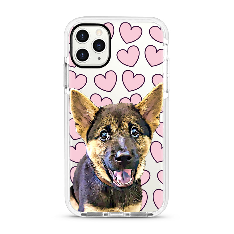 iPhone Ultra-Aseismic Case - Pink Hearts 2