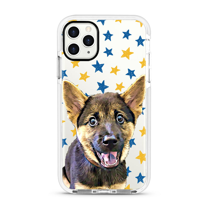 iPhone Ultra-Aseismic Case - Blue And Yellow Stars