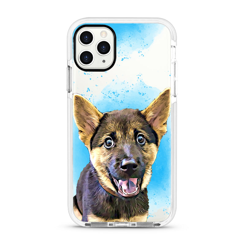 iPhone Ultra-Aseismic Case - Dope Blue Watercolor