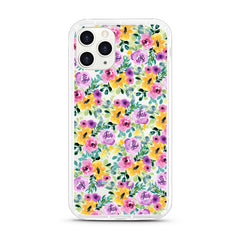 iPhone Aseismic Case - Water Paint Floral Garden
