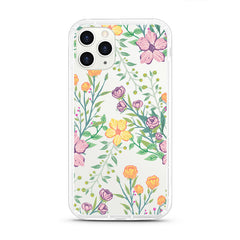 iPhone Aseismic Case - Seamless Tropical Pastel Colors Flower Pattern