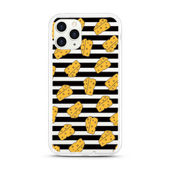 iPhone Aseismic Case - Cheese on Black Stripe