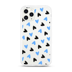 iPhone Aseismic Case - Black And Blue Hearts