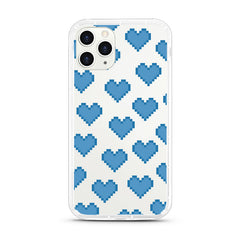 iPhone Aseismic Case - Blue Pixel Hearts