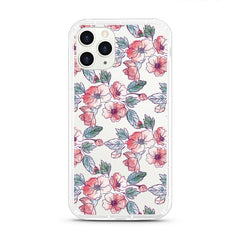 iPhone Aseismic Case - Hand Drawing Red Floral