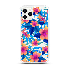 iPhone Aseismic Case - Blue Tropical With Flowers