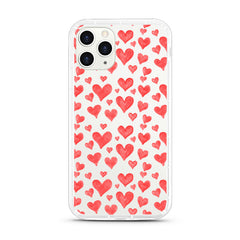 iPhone Aseismic Case - Red Hearts