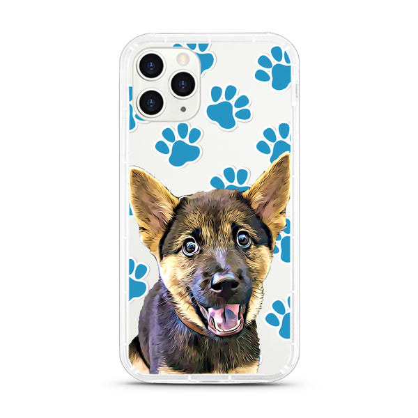 iPhone Aseismic Case - Blue dog paws