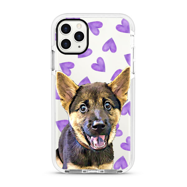 iPhone Ultra-Aseismic Case - Purple Hearts