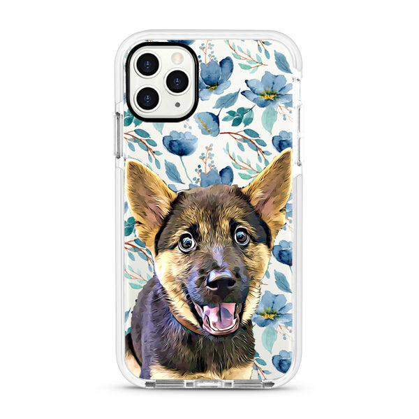 iPhone Ultra-Aseismic Case - Vintage Blue Floral 2